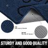 image:imageSmiry Dog Door Mat for Muddy Paws Absorbent Dirt Trapper Non Slip Quick Dry Washable Chenille Mat for Mud Dogs Entry Rug for Indoor and Outdoor 30x20 Inches Dark Grey and WhiteDark Blue and Black