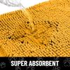 image:imageSmiry Dog Door Mat for Muddy Paws Absorbent Dirt Trapper Non Slip Quick Dry Washable Chenille Mat for Mud Dogs Entry Rug for Indoor and Outdoor 30x20 Inches Dark Grey and WhiteGolden Yellow and Black