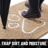 image:imageSmiry Dog Door Mat for Muddy Paws Absorbent Dirt Trapper Non Slip Quick Dry Washable Chenille Mat for Mud Dogs Entry Rug for Indoor and Outdoor 30x20 Inches Dark Grey and WhiteBeige and White