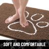 image:imageSmiry Dog Door Mat for Muddy Paws Absorbent Dirt Trapper Non Slip Quick Dry Washable Chenille Mat for Mud Dogs Entry Rug for Indoor and Outdoor 30x20 Inches Dark Grey and WhiteCoffee and White