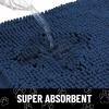 image:imageSmiry Dog Door Mat for Muddy Paws Absorbent Dirt Trapper Non Slip Quick Dry Washable Chenille Mat for Mud Dogs Entry Rug for Indoor and Outdoor 30x20 Inches Dark Grey and WhiteDark Blue and Black