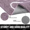 image:imageSmiry Dog Door Mat for Muddy Paws Absorbent Dirt Trapper Non Slip Quick Dry Washable Chenille Mat for Mud Dogs Entry Rug for Indoor and Outdoor 30x20 Inches Dark Grey and WhiteDeep Plum and White