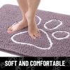 image:imageSmiry Dog Door Mat for Muddy Paws Absorbent Dirt Trapper Non Slip Quick Dry Washable Chenille Mat for Mud Dogs Entry Rug for Indoor and Outdoor 30x20 Inches Dark Grey and WhiteDeep Plum and White