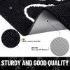 image:imageSmiry Dog Door Mat for Muddy Paws Absorbent Dirt Trapper Non Slip Quick Dry Washable Chenille Mat for Mud Dogs Entry Rug for Indoor and Outdoor 30x20 Inches Dark Grey and WhiteBlack and White