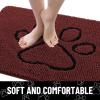 image:imageSmiry Dog Door Mat for Muddy Paws Absorbent Dirt Trapper Non Slip Quick Dry Washable Chenille Mat for Mud Dogs Entry Rug for Indoor and Outdoor 30x20 Inches Dark Grey and WhiteCaramel Russet and Black