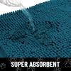 image:imageSmiry Dog Door Mat for Muddy Paws Absorbent Dirt Trapper Non Slip Quick Dry Washable Chenille Mat for Mud Dogs Entry Rug for Indoor and Outdoor 30x20 Inches Dark Grey and WhiteAtlantic Blue and Black