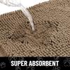 image:imageSmiry Dog Door Mat for Muddy Paws Absorbent Dirt Trapper Non Slip Quick Dry Washable Chenille Mat for Mud Dogs Entry Rug for Indoor and Outdoor 30x20 Inches Dark Grey and WhiteCamel and Black