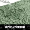 image:imageSmiry Dog Door Mat for Muddy Paws Absorbent Dirt Trapper Non Slip Quick Dry Washable Chenille Mat for Mud Dogs Entry Rug for Indoor and Outdoor 30x20 Inches Dark Grey and WhiteOlive Green and Black