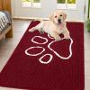 image:imageSmiry Dog Door Mat for Muddy Paws Absorbent Dirt Trapper Non Slip Quick Dry Washable Chenille Mat for Mud Dogs Entry Rug for Indoor and Outdoor 30x20 Inches Dark Grey and WhiteBurgundy and White