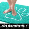 image:imageSmiry Dog Door Mat for Muddy Paws Absorbent Dirt Trapper Non Slip Quick Dry Washable Chenille Mat for Mud Dogs Entry Rug for Indoor and Outdoor 30x20 Inches Dark Grey and WhiteTurquoise and White