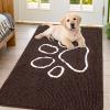 image:imageSmiry Dog Door Mat for Muddy Paws Absorbent Dirt Trapper Non Slip Quick Dry Washable Chenille Mat for Mud Dogs Entry Rug for Indoor and Outdoor 30x20 Inches Dark Grey and WhiteBrown and White