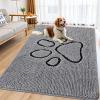 image:imageSmiry Dog Door Mat for Muddy Paws Absorbent Dirt Trapper Non Slip Quick Dry Washable Chenille Mat for Mud Dogs Entry Rug for Indoor and Outdoor 30x20 Inches Dark Grey and WhiteGrey and Black