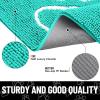 image:imageSmiry Dog Door Mat for Muddy Paws Absorbent Dirt Trapper Non Slip Quick Dry Washable Chenille Mat for Mud Dogs Entry Rug for Indoor and Outdoor 30x20 Inches Dark Grey and WhiteTurquoise and White