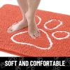 image:imageSmiry Dog Door Mat for Muddy Paws Absorbent Dirt Trapper Non Slip Quick Dry Washable Chenille Mat for Mud Dogs Entry Rug for Indoor and Outdoor 30x20 Inches Dark Grey and WhiteCoral and White