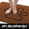 image:imageSmiry Dog Door Mat for Muddy Paws Absorbent Dirt Trapper Non Slip Quick Dry Washable Chenille Mat for Mud Dogs Entry Rug for Indoor and Outdoor 30x20 Inches Dark Grey and WhiteOchre and Black