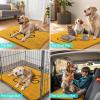 image:imageSmiry Dog Door Mat for Muddy Paws Absorbent Dirt Trapper Non Slip Quick Dry Washable Chenille Mat for Mud Dogs Entry Rug for Indoor and Outdoor 30x20 Inches Dark Grey and WhiteGolden Yellow and Black