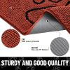 image:imageSmiry Dog Door Mat for Muddy Paws Absorbent Dirt Trapper Non Slip Quick Dry Washable Chenille Mat for Mud Dogs Entry Rug for Indoor and Outdoor 30x20 Inches Dark Grey and WhiteMaple Red and Black