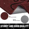 image:imageSmiry Dog Door Mat for Muddy Paws Absorbent Dirt Trapper Non Slip Quick Dry Washable Chenille Mat for Mud Dogs Entry Rug for Indoor and Outdoor 30x20 Inches Dark Grey and WhiteCaramel Russet and Black