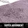 image:imageSmiry Dog Door Mat for Muddy Paws Absorbent Dirt Trapper Non Slip Quick Dry Washable Chenille Mat for Mud Dogs Entry Rug for Indoor and Outdoor 30x20 Inches Dark Grey and WhiteDeep Plum and White
