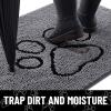 image:imageSmiry Dog Door Mat for Muddy Paws Absorbent Dirt Trapper Non Slip Quick Dry Washable Chenille Mat for Mud Dogs Entry Rug for Indoor and Outdoor 30x20 Inches Dark Grey and WhiteDark Grey and Black