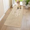 image:imageSmiry Dog Door Mat for Muddy Paws Absorbent Dirt Trapper Non Slip Quick Dry Washable Chenille Mat for Mud Dogs Entry Rug for Indoor and Outdoor 30x20 Inches Dark Grey and WhiteBeige and White