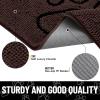 image:imageSmiry Dog Door Mat for Muddy Paws Absorbent Dirt Trapper Non Slip Quick Dry Washable Chenille Mat for Mud Dogs Entry Rug for Indoor and Outdoor 30x20 Inches Dark Grey and WhiteBrown and Black