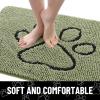 image:imageSmiry Dog Door Mat for Muddy Paws Absorbent Dirt Trapper Non Slip Quick Dry Washable Chenille Mat for Mud Dogs Entry Rug for Indoor and Outdoor 30x20 Inches Dark Grey and WhiteSage Green and Black