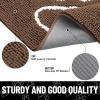 image:imageSmiry Dog Door Mat for Muddy Paws Absorbent Dirt Trapper Non Slip Quick Dry Washable Chenille Mat for Mud Dogs Entry Rug for Indoor and Outdoor 30x20 Inches Dark Grey and WhiteCoffee and White