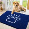 image:imageSmiry Dog Door Mat for Muddy Paws Absorbent Dirt Trapper Non Slip Quick Dry Washable Chenille Mat for Mud Dogs Entry Rug for Indoor and Outdoor 30x20 Inches Dark Grey and WhiteRoyal Blue and White
