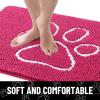 image:imageSmiry Dog Door Mat for Muddy Paws Absorbent Dirt Trapper Non Slip Quick Dry Washable Chenille Mat for Mud Dogs Entry Rug for Indoor and Outdoor 30x20 Inches Dark Grey and WhiteHot Pink and White