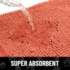 image:imageSmiry Dog Door Mat for Muddy Paws Absorbent Dirt Trapper Non Slip Quick Dry Washable Chenille Mat for Mud Dogs Entry Rug for Indoor and Outdoor 30x20 Inches Dark Grey and WhiteCoral and White