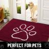 image:imageSmiry Dog Door Mat for Muddy Paws Absorbent Dirt Trapper Non Slip Quick Dry Washable Chenille Mat for Mud Dogs Entry Rug for Indoor and Outdoor 30x20 Inches Dark Grey and WhiteBurgundy and White