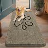 image:imageSmiry Dog Door Mat for Muddy Paws Absorbent Dirt Trapper Non Slip Quick Dry Washable Chenille Mat for Mud Dogs Entry Rug for Indoor and Outdoor 30x20 Inches Dark Grey and WhiteWarm Taupe and Black