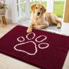 image:imageSmiry Dog Door Mat for Muddy Paws Absorbent Dirt Trapper Non Slip Quick Dry Washable Chenille Mat for Mud Dogs Entry Rug for Indoor and Outdoor 30x20 Inches Dark Grey and WhiteBurgundy and White