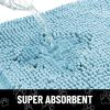 image:imageSmiry Dog Door Mat for Muddy Paws Absorbent Dirt Trapper Non Slip Quick Dry Washable Chenille Mat for Mud Dogs Entry Rug for Indoor and Outdoor 30x20 Inches Dark Grey and WhiteSky Blue and White