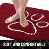 image:imageSmiry Dog Door Mat for Muddy Paws Absorbent Dirt Trapper Non Slip Quick Dry Washable Chenille Mat for Mud Dogs Entry Rug for Indoor and Outdoor 30x20 Inches Dark Grey and WhiteRed and White