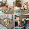 image:imageSmiry Dog Door Mat for Muddy Paws Absorbent Dirt Trapper Non Slip Quick Dry Washable Chenille Mat for Mud Dogs Entry Rug for Indoor and Outdoor 30x20 Inches Dark Grey and WhiteWarm Taupe and Black