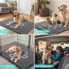 image:imageSmiry Dog Door Mat for Muddy Paws Absorbent Dirt Trapper Non Slip Quick Dry Washable Chenille Mat for Mud Dogs Entry Rug for Indoor and Outdoor 30x20 Inches Dark Grey and WhiteDark Grey and White