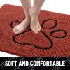 image:imageSmiry Dog Door Mat for Muddy Paws Absorbent Dirt Trapper Non Slip Quick Dry Washable Chenille Mat for Mud Dogs Entry Rug for Indoor and Outdoor 30x20 Inches Dark Grey and WhiteMaple Red and Black