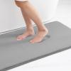 image:imageSmiry Memory Foam Bath Mat Set 30x20 36x24 Super Soft Absorbent Bathroom Rugs Non Slip Bath Rug Runner for Bathroom Floors Grey
