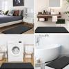 image:imageSmiry Memory Foam Bath Mat Set 30x20 and 36x24 Black Super Soft Absorbent Bathroom Rugs Non Slip Bath Rug Runner for Shower Bathroom Floors