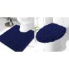 image:imageSmiry Bathroom Rugs U Shaped 24x20 and Toilet Lid Cover 175x15 Soft and Absorbent Bath Mat Machine Washable NonSlip Plush Carpet Runner for Tub Shower and Floor Home DecorNavy Blue