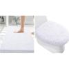 image:imageSmiry Bathroom Rugs and Mats Set 2 Piece Chenille Bath Mat Set Machine Wash Dry Non Slip Absorbent Shaggy Bath Rug for Bath Room Shower and Tub 30 x 20175 x 15 White