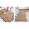 image:imageSmiry Bathroom Rugs and Mats Set of 3 Non Slip Absorbent Shaggy Bath Rug for Tub Shower and Bath Room 24 x 1624 x 1630 x 20 Beige