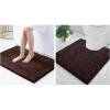 image:imageSmiry Chenille Bathroom Rugs 36x24 and UShaped Toilet Bath Rugs 20x20 Extra Soft and Absorbent Shaggy Bath Mat Machine Washable NonSlip Plush Carpet Brown