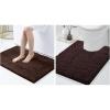 image:imageSmiry Chenille Bathroom Rugs 36x24 and UShaped Toilet Bath Rugs 24x20 Extra Soft and Absorbent Shaggy Bath Mat Machine Washable NonSlip Plush Carpet Brown