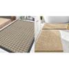 image:imageSmiry Front Door Mat Outside Entrance Beige 295 x 17 and Bathroom Rugs Sets 2 Piece Beige 30 x 20  24 x 16 2 Item Bundle