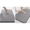 image:imageSmiry Memory Foam Bath Mat Set 24x16 30 x 20 Super Soft Absorbent Bathroom Rugs Non Slip Bath Rug Runner for Bathroom Floors Grey