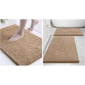 image:imageSmiry Bathroom Rugs and Mats Set of 3 Non Slip Absorbent Shaggy Bath Rug for Tub Shower and Bath Room 24 x 1624 x 1630 x 20 Beige