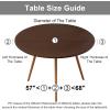 image:imageSmiry Round Table Cloth Cover Elastic Fitted Flannel Backed Vinyl Tablecloths for 5768 Round Tables Waterproof Wipeable Table Covers for Indoor Outdoor Picnic and Camping CoffeeCoffee